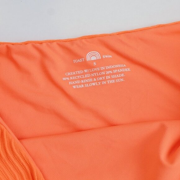 Toast Swim Palm Wave Tube Top Orange - Size Small - Picture 3 of 3